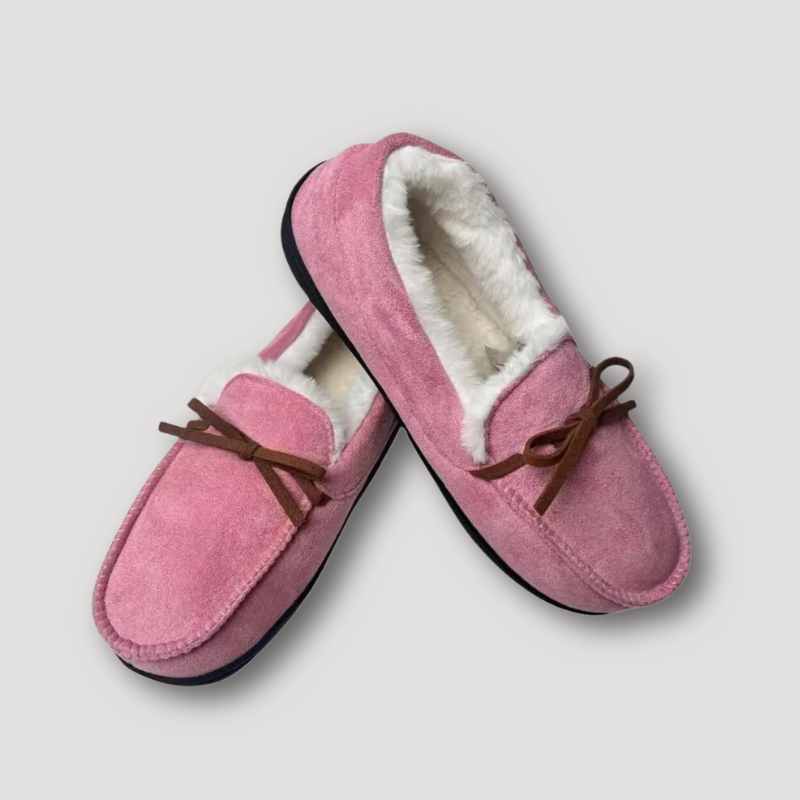 Cozy Bow Suede Moccasin Casual Women Flat Shoes