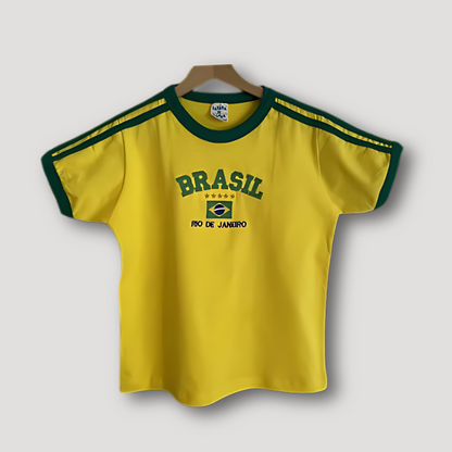 Brasil Women Crop Tops Shirt