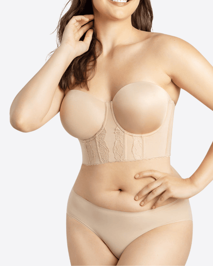 Strapless Low-Back Bra – Seamless, Supportive, Invisible Under Any Outfit