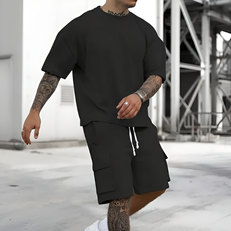 Oversize Shirt Cargo Shorts 2 Piece Sets