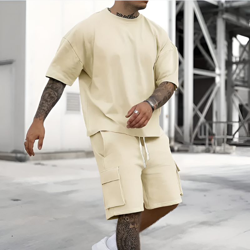 Oversize Shirt Cargo Shorts 2 Piece Sets