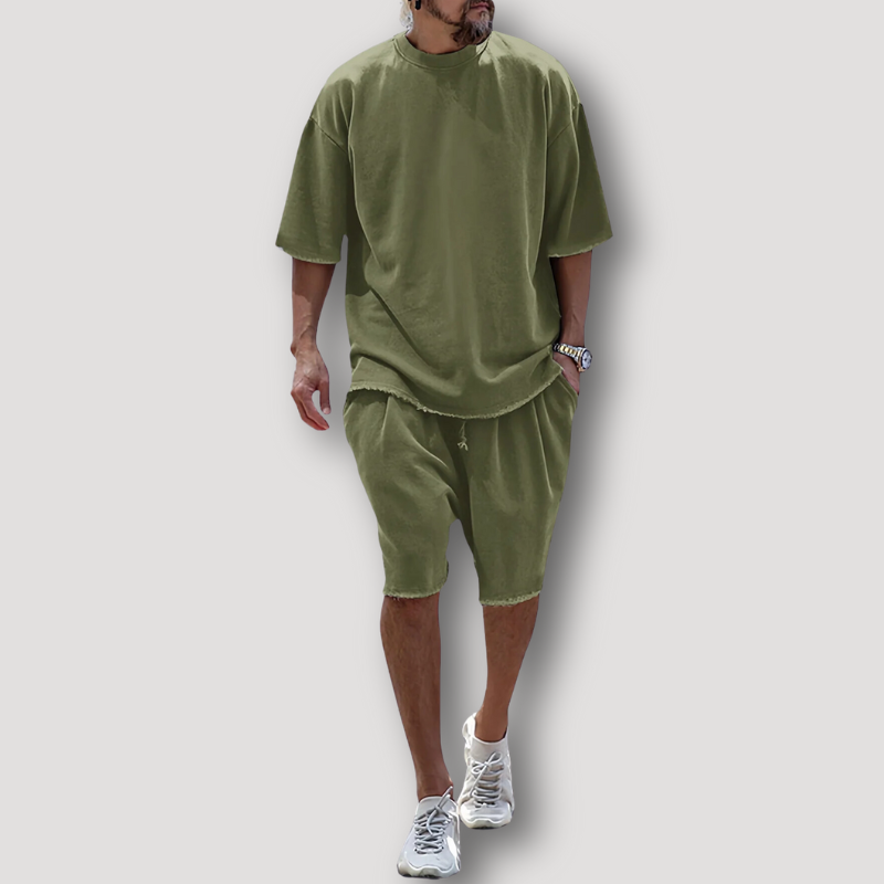 DO THE WORK - Crewneck Oversized Shirt and Shorts Set Summer Outfits