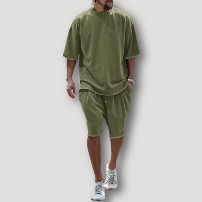 DO THE WORK - Crewneck Oversized Shirt and Shorts Set Summer Outfits