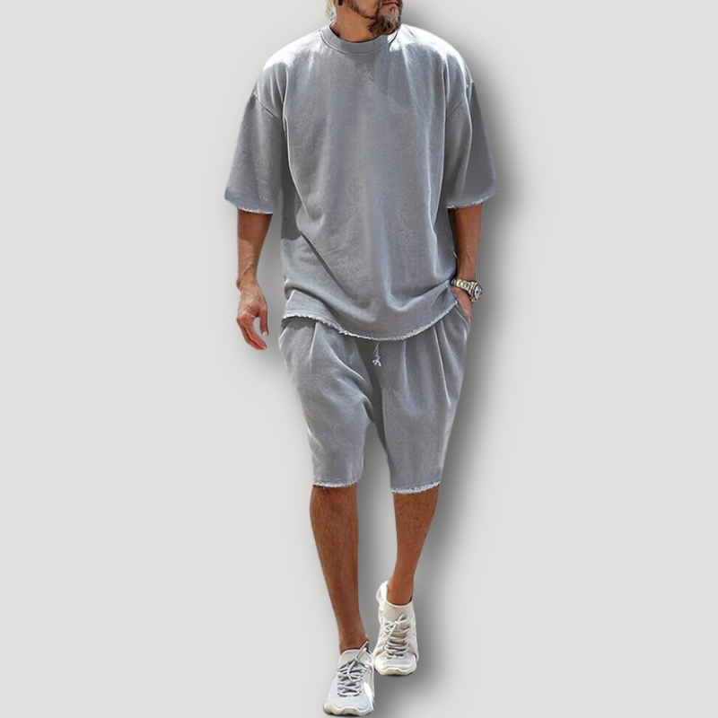 DO THE WORK - Crewneck Oversized Shirt and Shorts Set Summer Outfits