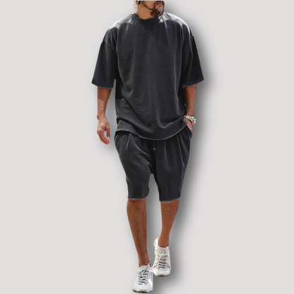 DO THE WORK - Crewneck Oversized Shirt and Shorts Set Summer Outfits