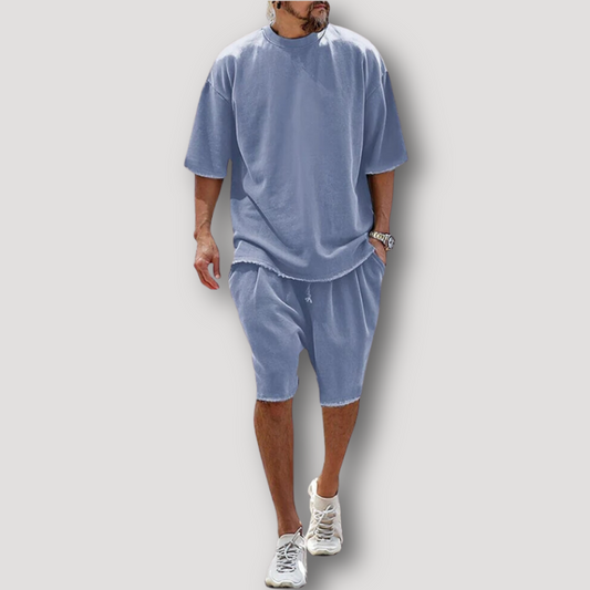 DO THE WORK - Crewneck Oversized Shirt and Shorts Set Summer Outfits