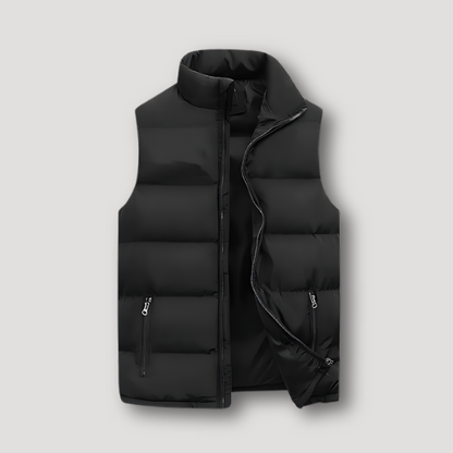 Zip Up Quilted Sleeveless Puffer Vest Jacket