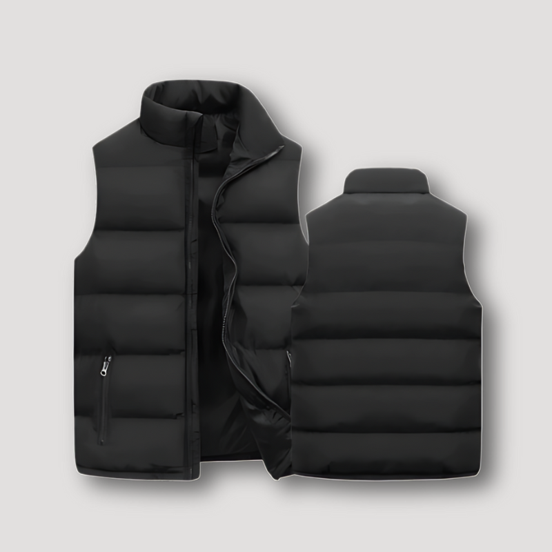 Zip Up Quilted Sleeveless Puffer Vest Jacket