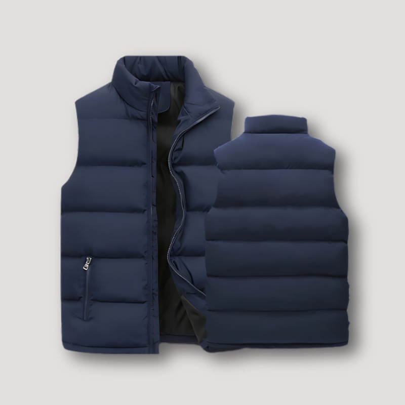 Zip Up Quilted Sleeveless Puffer Vest Jacket