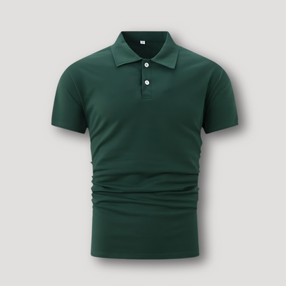 Classic Slim Fit Solid Color Polo Shirts on Men