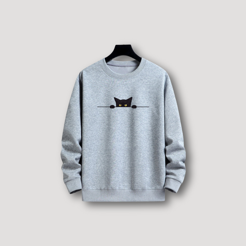 Black Cat Graphic Sweatshirt