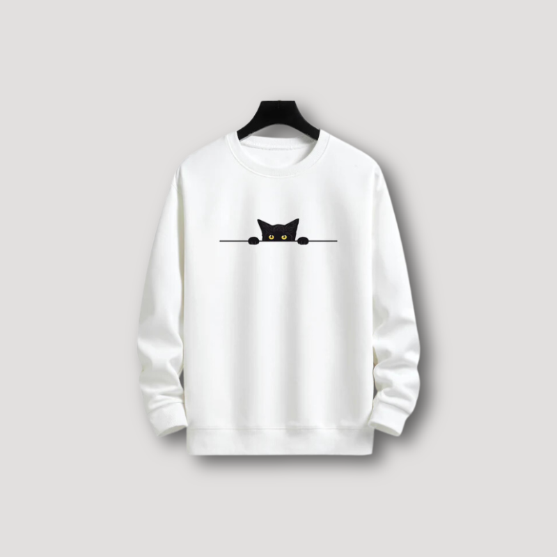 Black Cat Graphic Sweatshirt