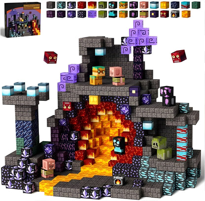 Minecraft Magnetic Building Blocks – 100 pcs – Magnetic blocks – Children's toys 3+