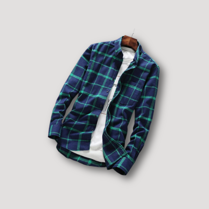 Oxford Long Sleeve Check Shirts for Men