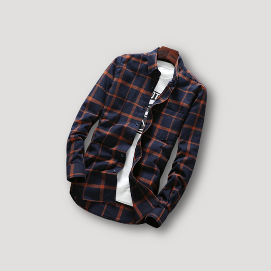 Oxford Long Sleeve Check Shirts for Men