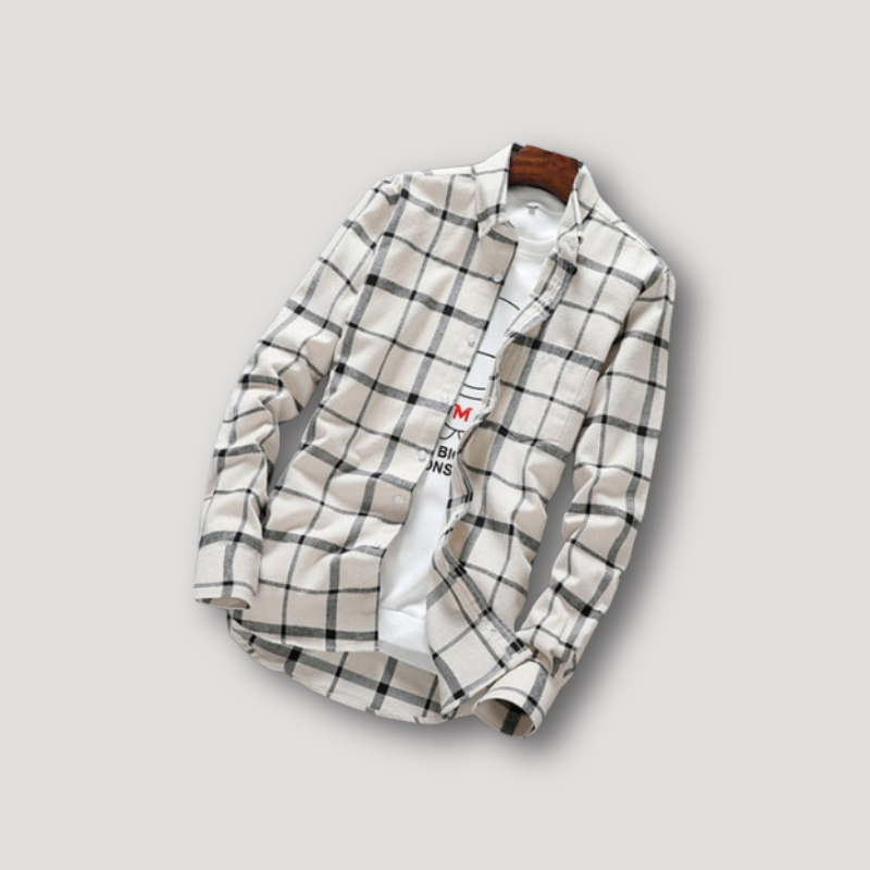 Oxford Long Sleeve Check Shirts for Men