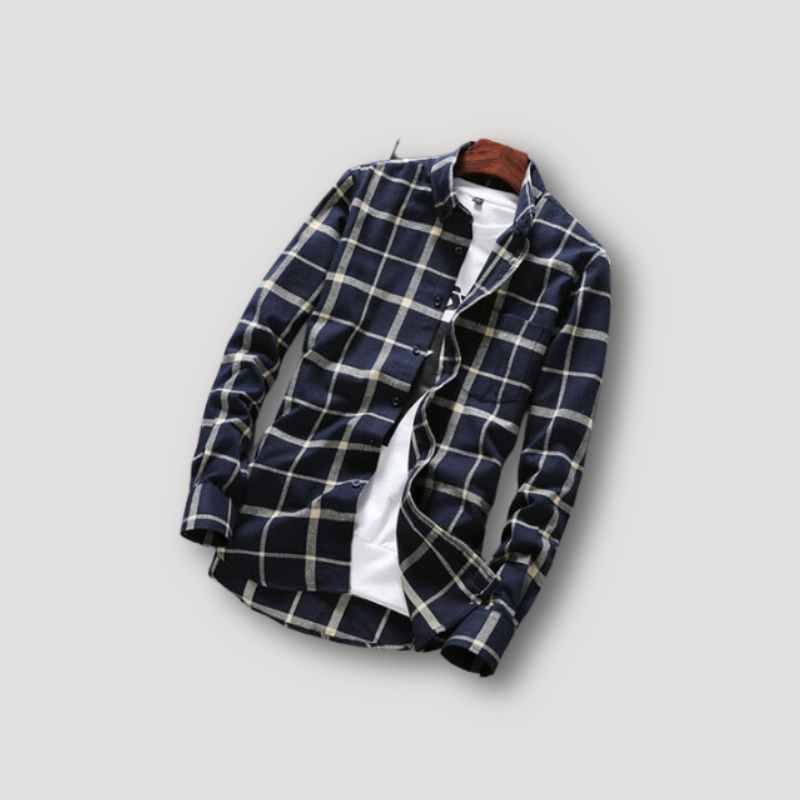 Oxford Long Sleeve Check Shirts for Men