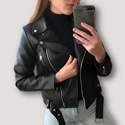 Women's Faux Leather Moto Jacket Australia