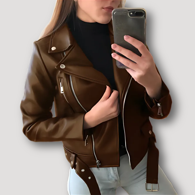 Women's Faux Leather Moto Jacket Australia