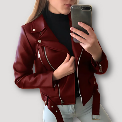 Women's Faux Leather Moto Jacket Australia