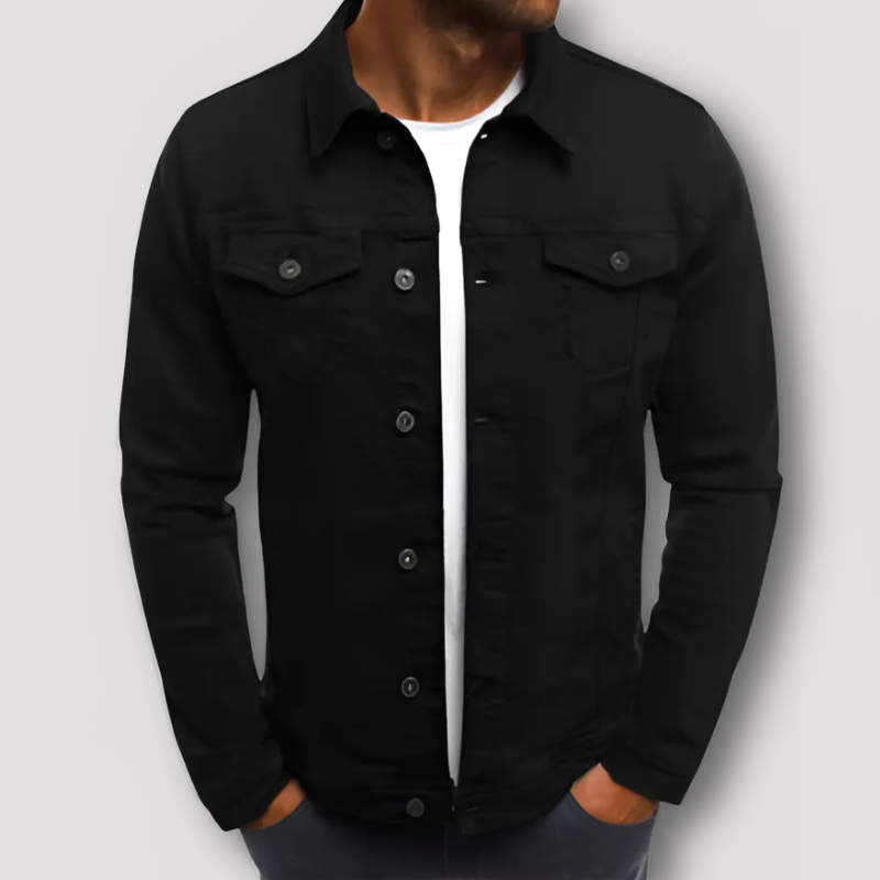 Button Down Denim Jacket for Men Sale