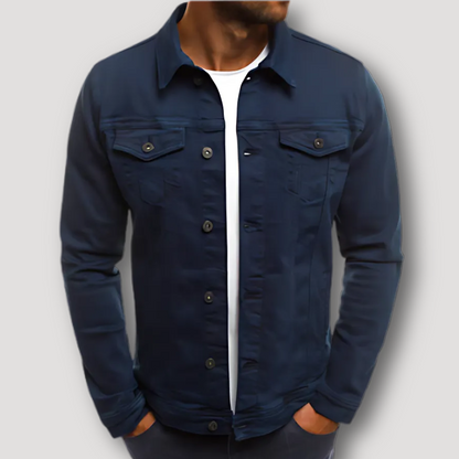 Button Down Denim Jacket for Men Sale