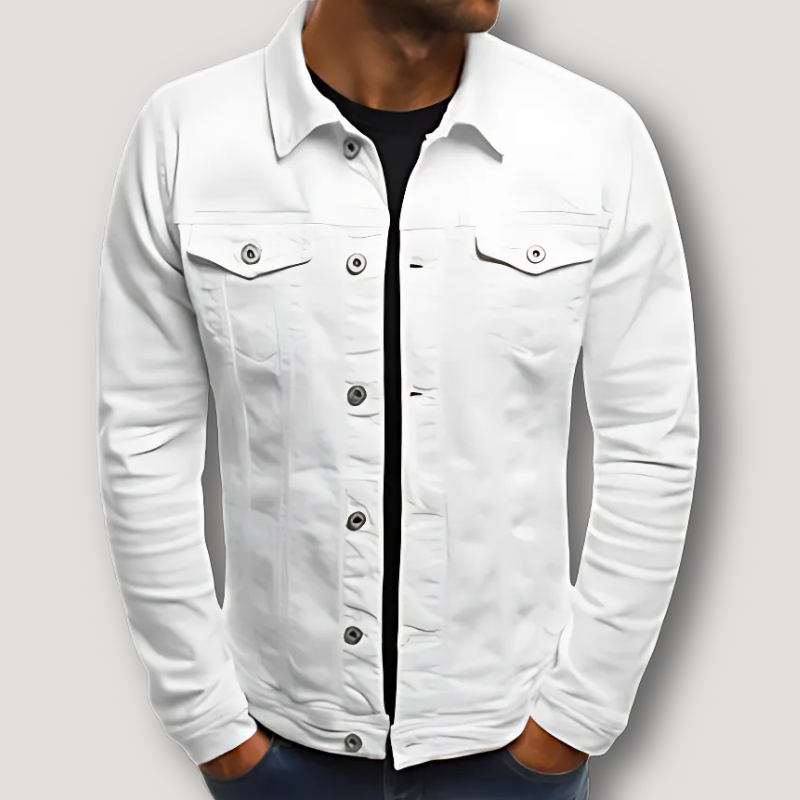 Button Down Denim Jacket for Men Sale