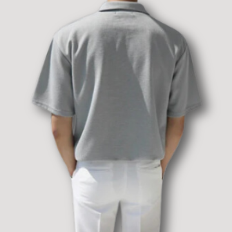 V Neck Plain Polo T Shirt for Men