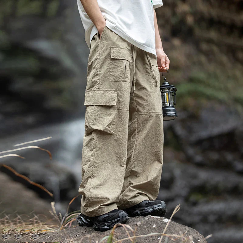 Trendy Japanese Trousers Men's Cargo Pants Baggy