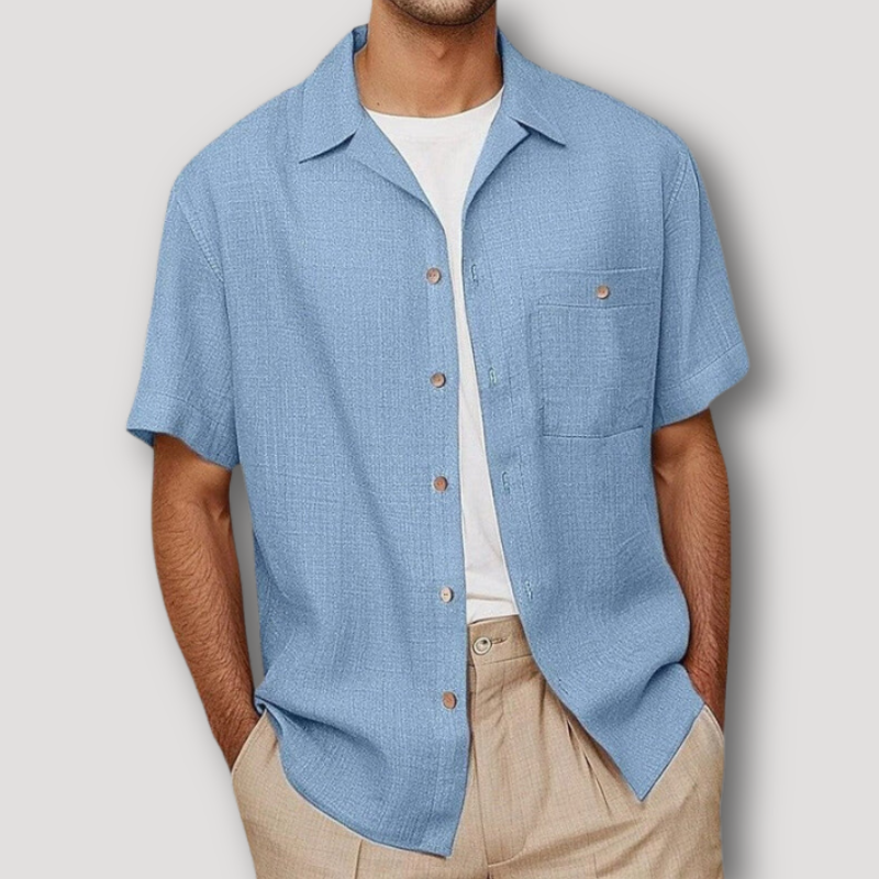 Summer Button Up Linen Shirt for Man