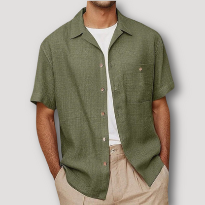 Summer Button Up Linen Shirt for Man