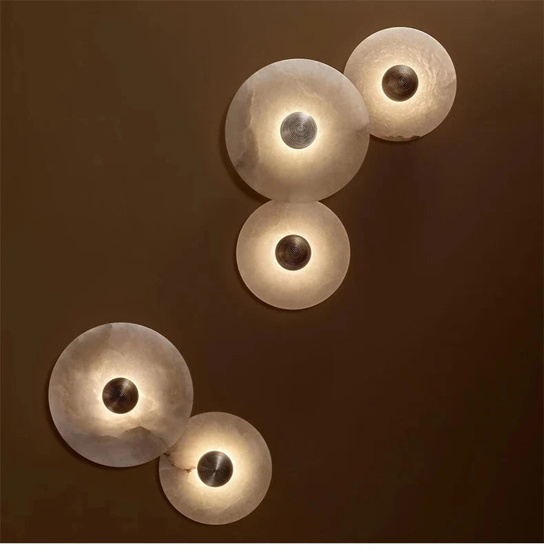 Round Style Wall Lamp - Marble - Disc Shape