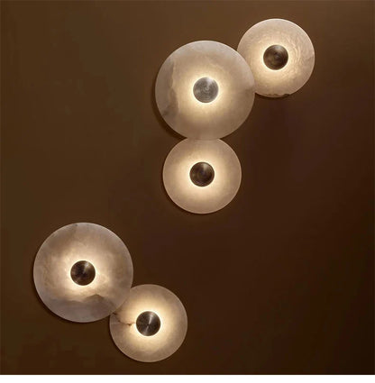 Round Style Wall Lamp - Marble - Disc Shape