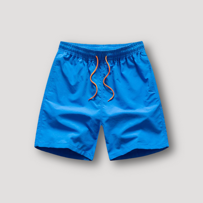 Summer Beachwear Elastic Waist Swim Shorts Men