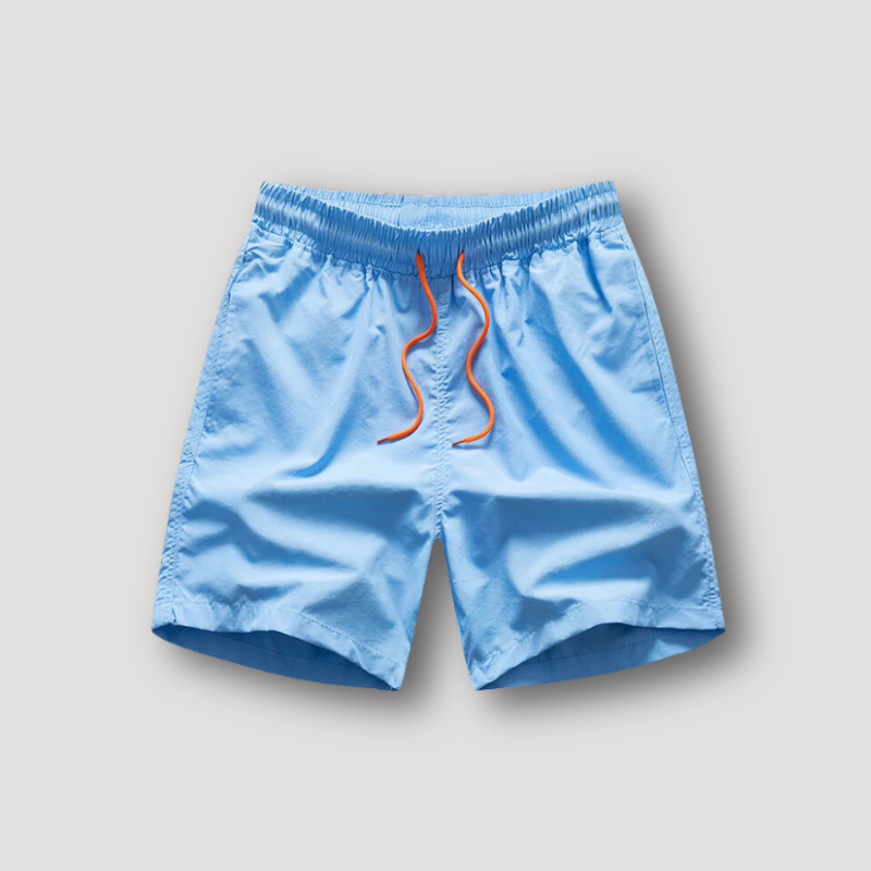 Summer Beachwear Elastic Waist Swim Shorts Men