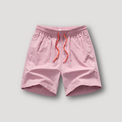 Summer Beachwear Elastic Waist Swim Shorts Men