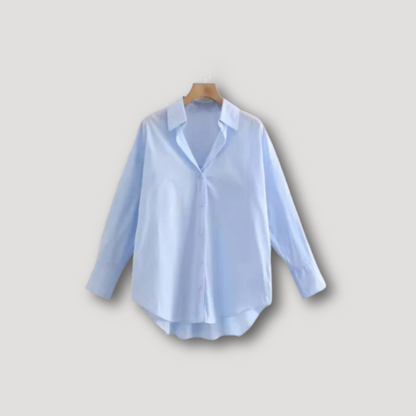 Long Sleeve Blouse Satin Shirt for Women