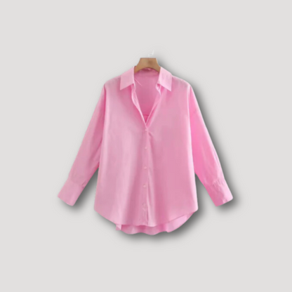 Long Sleeve Blouse Satin Shirt for Women