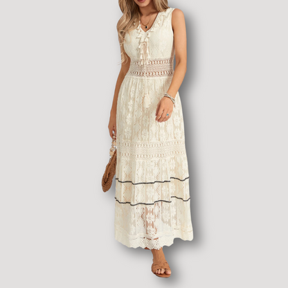 Sleeveless Lace V-neck Maxi Boho Dress Australia