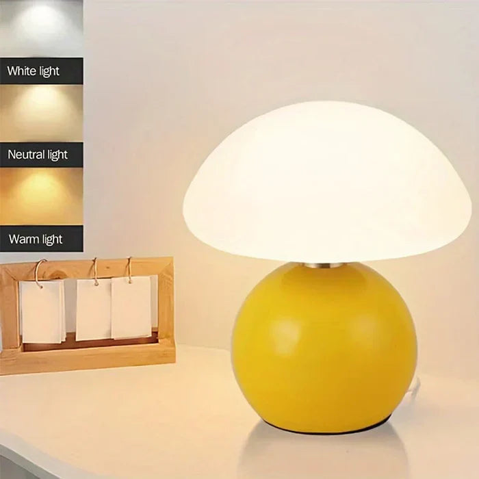 Modern Mushroom Design Lamp - Light Cream - Led Touch Light
