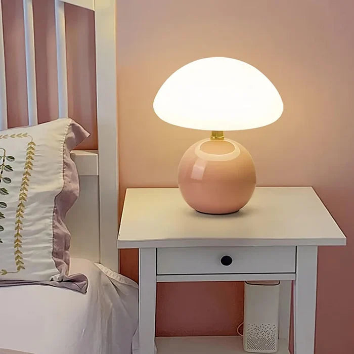 Modern Mushroom Design Lamp - Light Cream - Led Touch Light