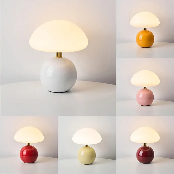 Modern Mushroom Design Lamp - Light Cream - Led Touch Light