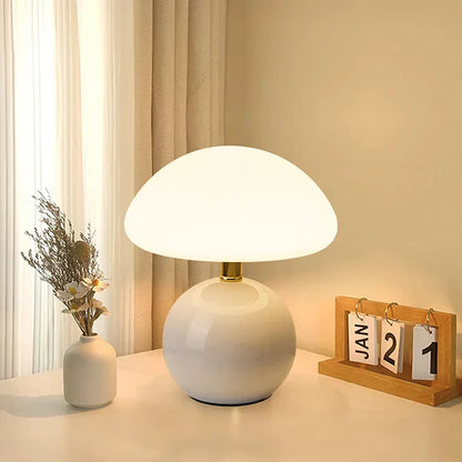 Modern Mushroom Design Lamp - Light Cream - Led Touch Light