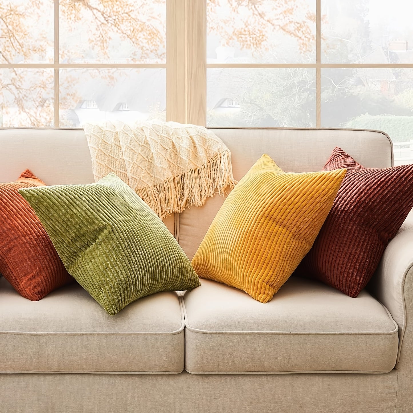 Bohemian Pillowcase Set of 4 | Decorative Cushion Covers for Bed & Sofa