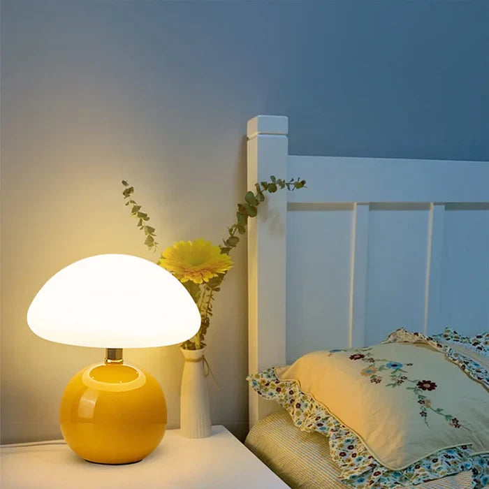 Modern Mushroom Design Lamp - Light Cream - Led Touch Light
