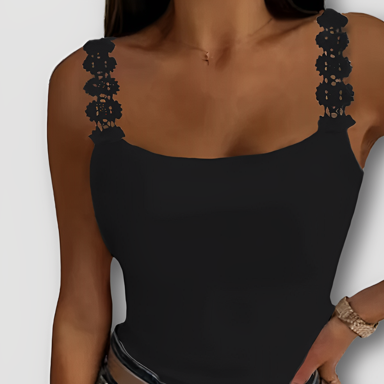 Floral Lace Strap Camisole Summer Top