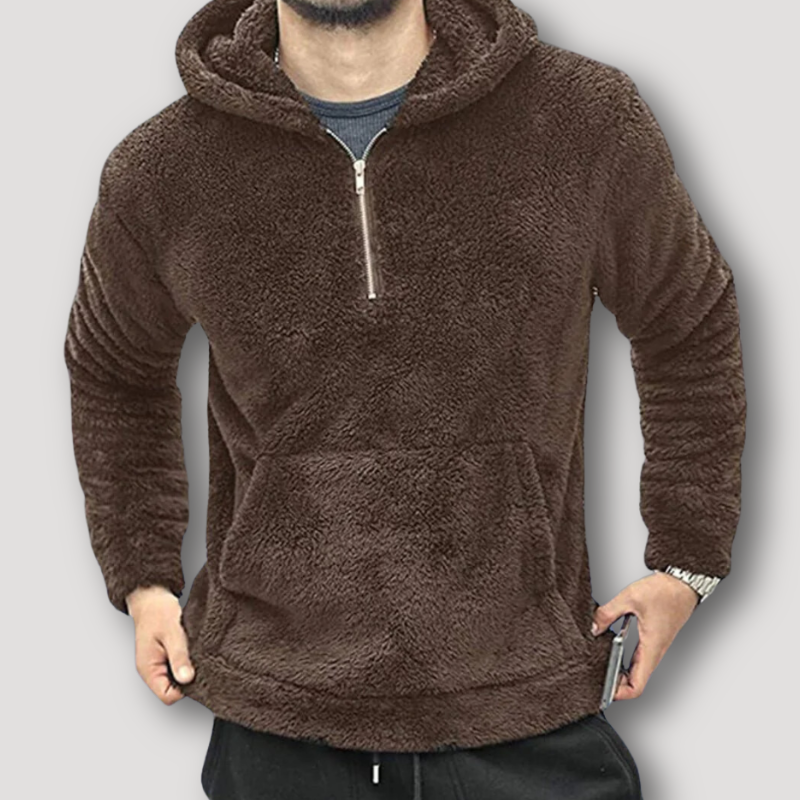 Fleece Quarter Zip Sweatshirt Pullover Hoodie in Australia