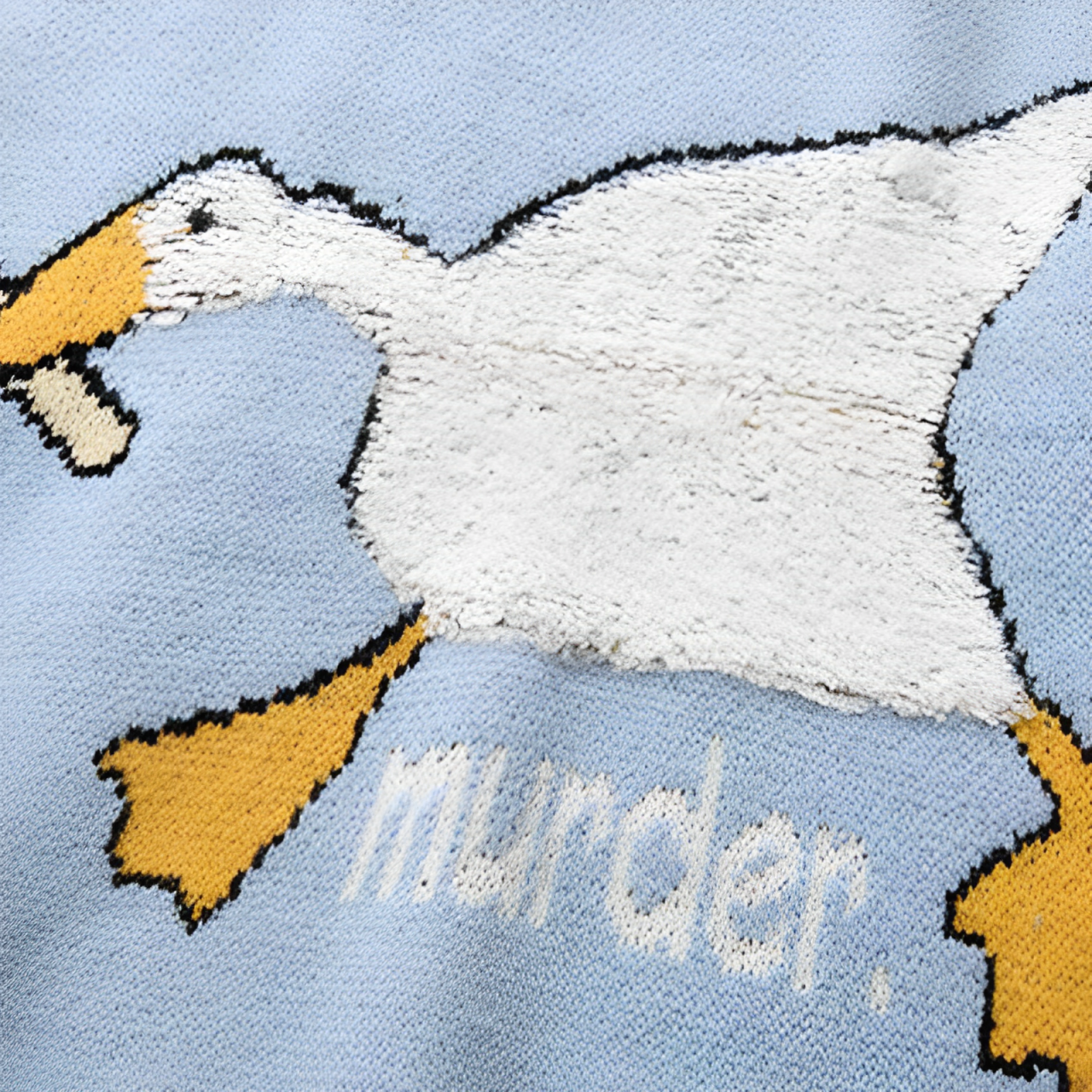 Murder Goose Duck Knitted Sweater Oversized