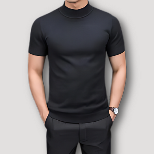 Slim Fit Crew Neck Short Sleeve Sweater Shirts Men