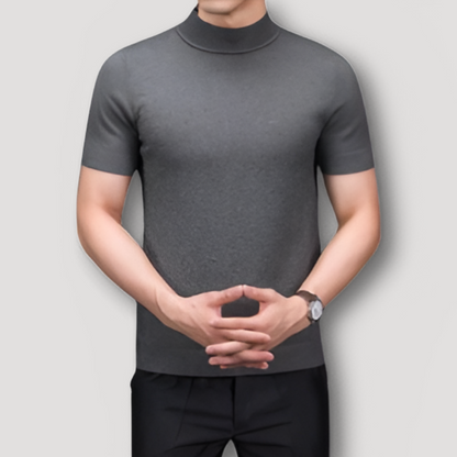 Slim Fit Crew Neck Short Sleeve Sweater Shirts Men